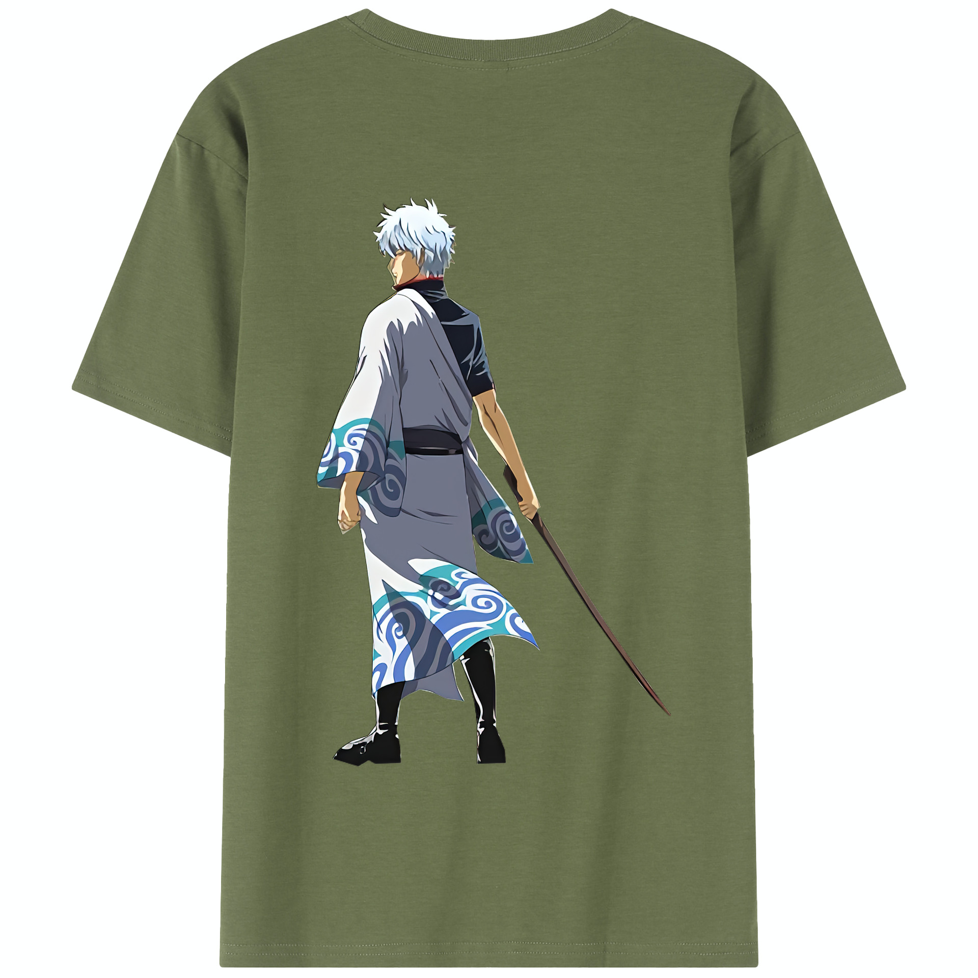 （画像用） ぎんたま 坂田銀時（さかたぎんとき） 神楽 志村新八（しむら しんぱち） GINTAMA Sakata Gintoki Kagura Shimura Shinpachi 綿100％半袖Tシャツ（背面プリント）